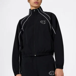 Women’s Woven Nylon Full-Zip Track Top Loose Fit